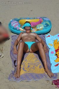 Italian beach vacation topless 3.