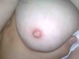 Close up of her big nips
