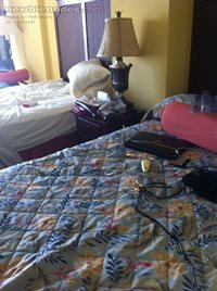 This is how we left the hotel room for the housekeeping