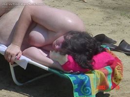 Laying out at the beach