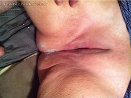 Uhmmm. My cunt all freshly cummed in after hubby fucked his little hallowee...