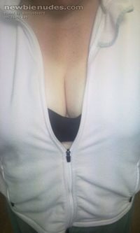 I luv teasing hubby. He is a boob man so l show them just to tease him