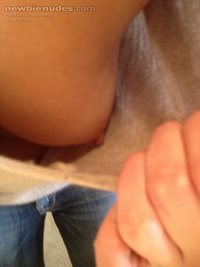 It's easy showing off my nipple when I'm not wearing a bra. Hope this makes...