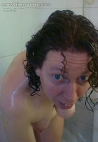 Cold shower......hard nipples