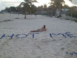 Enjoying a nude beach! :)