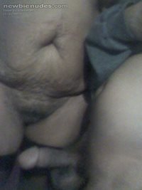 Black Grandma with Gray Hairy pussy and Young cock (20yr).