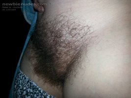Her cunt really has got hairy. Might let her shave it soon. Comments?