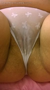 wet panty which I licked her yummy pussy over it