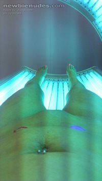 View from with in the tanning bed