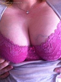 its a pink bra today