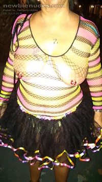 Me at the club Friday, like my tutu or my striped shirt