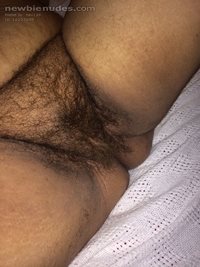 Showing that hairy pussy