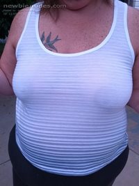 Had worn this out yesterday. I recd so many stares at my huge fat tits. I w...
