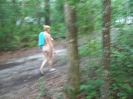 Thating a naked walk in the woods