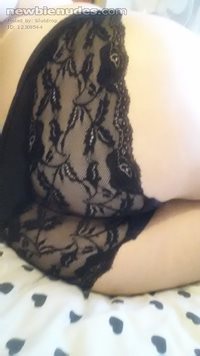 Black lacy french knickers