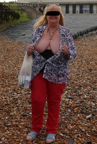 Tits out on the beach at Dover