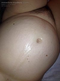 Cum covered belly