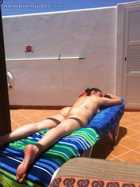 Wife sunbathing naked 1