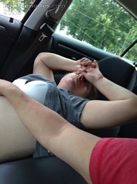 Wife sleeping in car