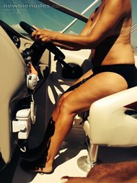 Took my neighbor out on the high seas. She said she had never driven a boat...