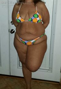 Hubby bought me a new bikini. .. you like?