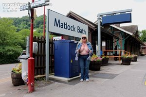 on the railway station next to the carpark at matlock bath