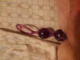Anal beads up my ass