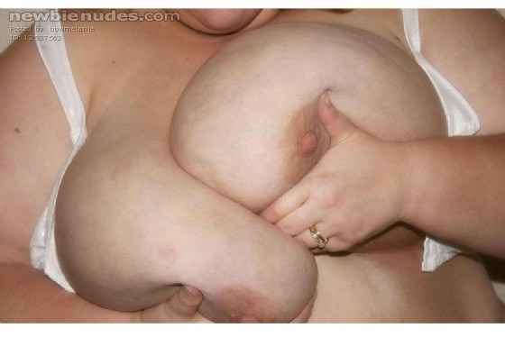 Melanie puts a new twist on the 'titty twister' Wouldn't it be nice to have your dick wrapped by these jugs?