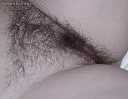 B&W - please leave a comment if you like her hairy cunt