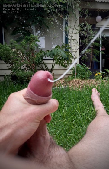 House sitting. I like their backyard ;-)