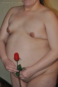 My wife 20 weeks pregnant giving a little valentines show.
