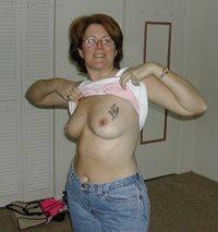 Here's a tittie flash!!!  I love surprising hubby!!!