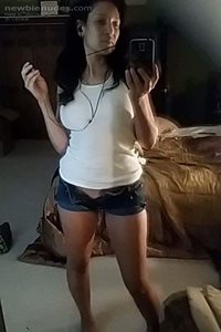 sassy bitch in tiny shorts...it's summertime in the South...