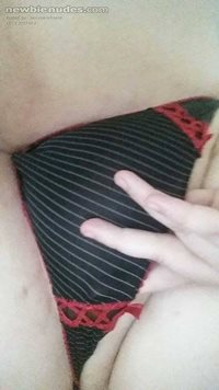 Gets me wet posting my panties to people ;) who wants to buy a pair xx