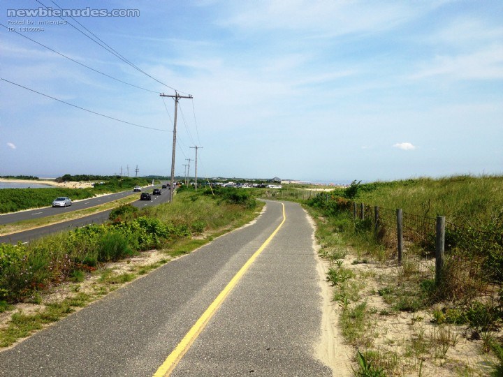 Enjoying the bike paths at Sandy Hook before relaxing in the sun at Gunnison Beach.