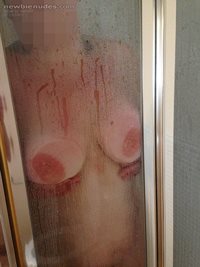 Mrs D teasing me in the shower, had to join her shortly afterwards.