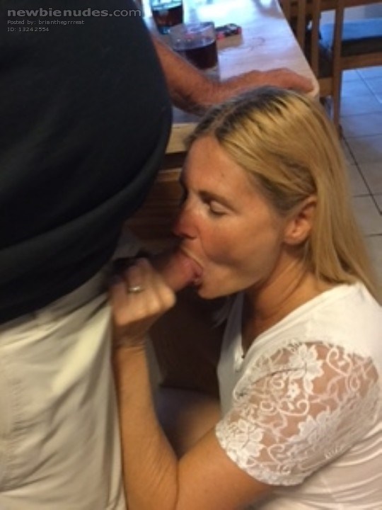 my wife giving a friend a blow job so hot