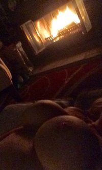 Naked, with a warm, roaring fire....how hot can it get?