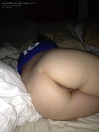 wife's friends passed out cum covered ass!