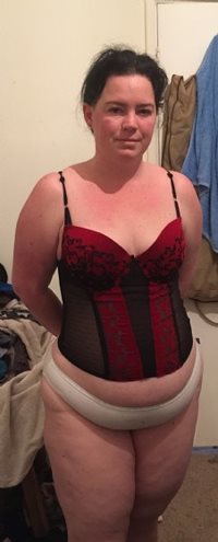 New black and red corset