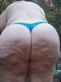 Blue panties and big ass.