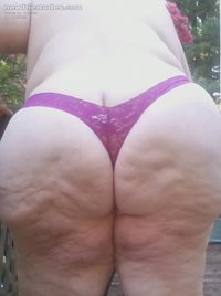 Purple panties and big ass.
