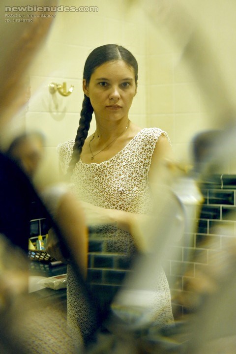 caught getting ready in the bathroom