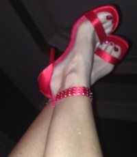 wonder how many guys are going to want to cum on my feet in these new red s...