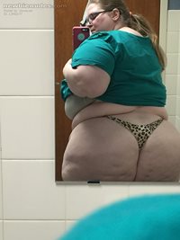 Look at that fat ass and how she tries to wear something sexy.